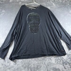 Sean John Dark Gray Skull Long Sleeve Tee